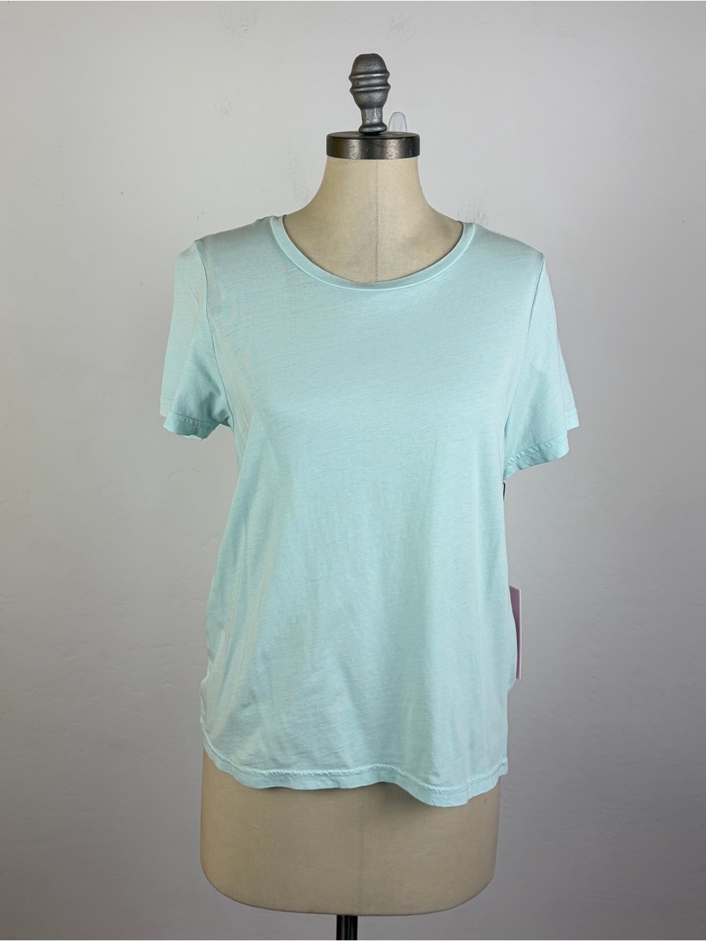 Avec Les Filles Aqua Crew Neck Tee